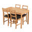 4 - Person Solid Oak Dining Set-87460561