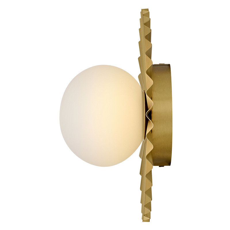 Plafonnier ou applique murale Stevie, Doré, H 5,5 po x l 9,75 po x P 9,75 po