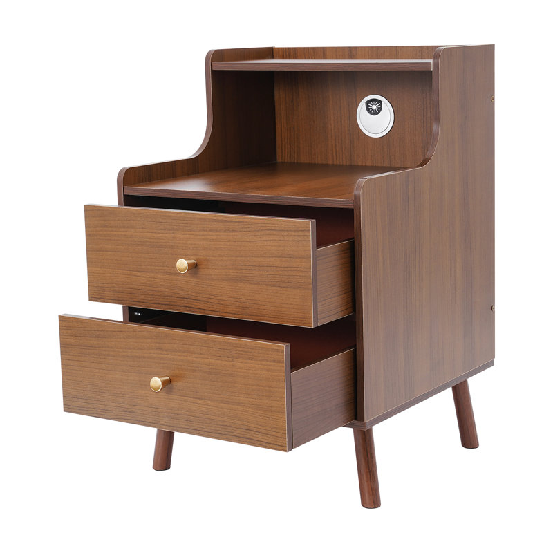 2 - Drawer Nightstand End Table