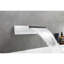 Douche de baignoire murale, bec de remplissage en cascade Cascade haut débit, acier inoxydable, robinet de douche blanc,