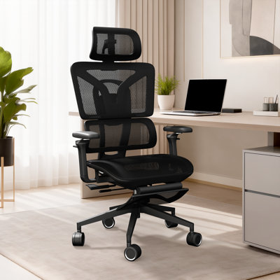 Ergonomic Office Chair with Adaptive Lumbar Support Adjustable Seat Depth and 5d Armrests