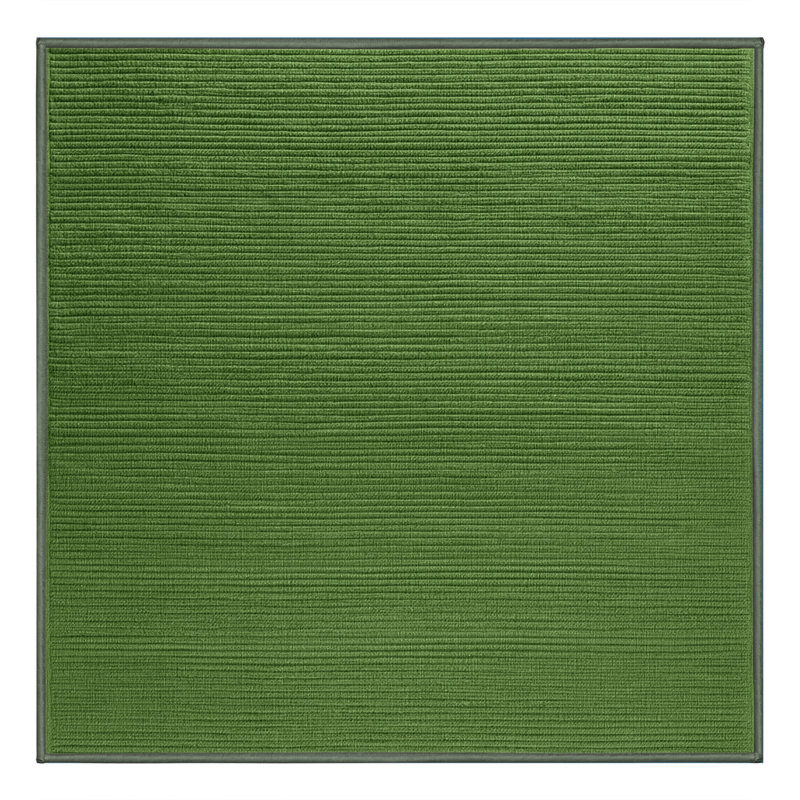 Tapis vert uni lavable à la machine, Carré 6 pi