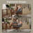 Comfortable Criss Cross Makeup Gaming Office Chair, PU Leather Swivel Design with Five Level Adjustable Arms and Wheels for Home Bedroom-512278570