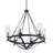 6 - Light Dimmable Wagon Wheel Chandelier
