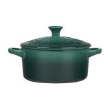 Le Creuset Stoneware Olive Branch Collection 24 oz. Mini Cocotte with Embossed Lid