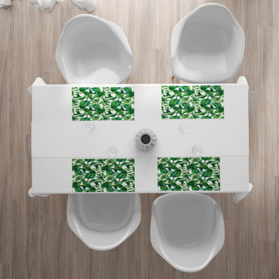Polyester Floral Rectangle Placemat