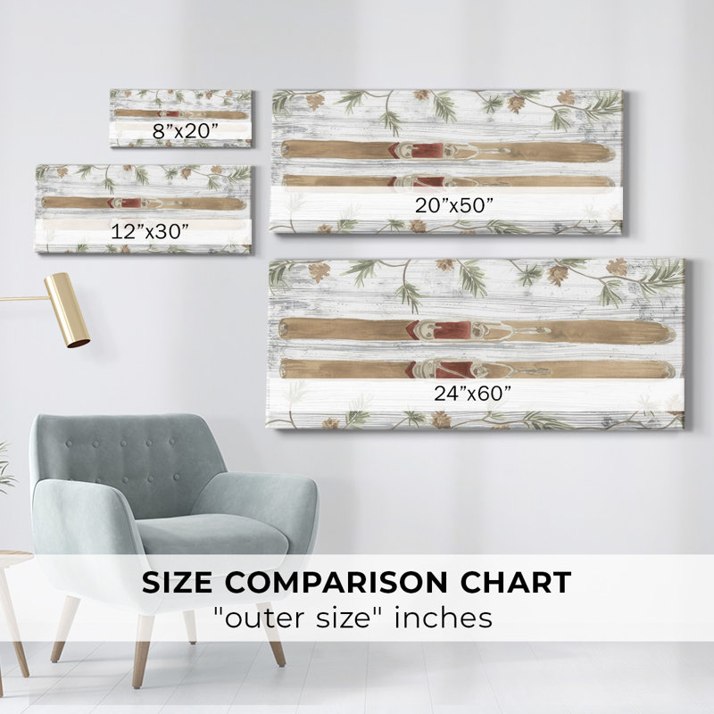 Pinecone Lodge Collection D, reproduction sur toile, H 12 po x l 30 po x P 1,5 po