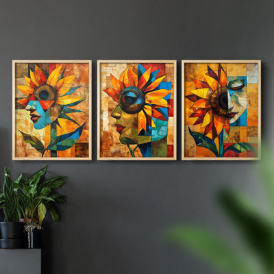 Étude florale CLIX - lot de 3 estampes numériques - prêt à