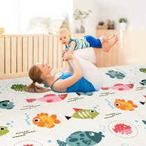 Tapis pliable réversible pour bébé, grand tapis à ramper pour bébé pour  l'extérieur ou l'intérieur, tapis de jeu pour soins de bébé, sans BPA,  tapis