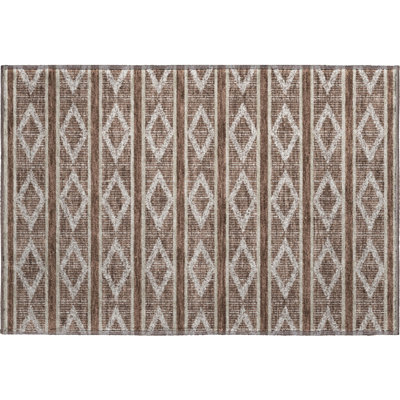 Premium Machine Washable Birchview AMF1029 Geometric Rug