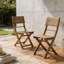 Chaise d'extérieur pliante en bois d'acacia