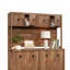 Finition brune pour plusieurs pièces - Élégant, rangement encombrant, compatible avec les bureaux assortis, conception multifonctionnelle rustique, espace de travail idéal pour la salle à manger et la maison, assemblage simple, présentation
