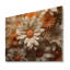 Fleur de marguerite blanche et orange - marguerite, art mural sur bois de pin naturel-101406880