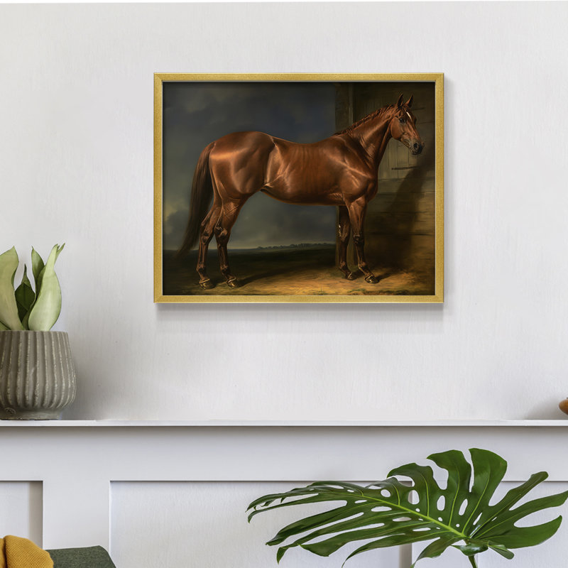 Wildlife Series-LVI -Framed Print - Restickable, 8" H x 10" W, Gold