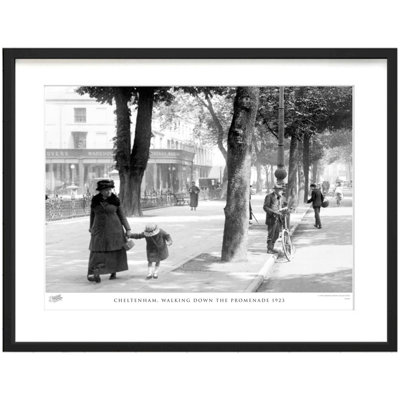 Cheltenham, Walking Down The Promenade 1923 by Francis Frith - Single Picture Frame Print