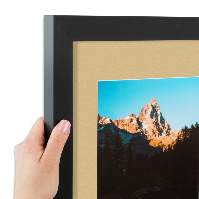 Matte Picture Frame with Mat, Autumn Gold