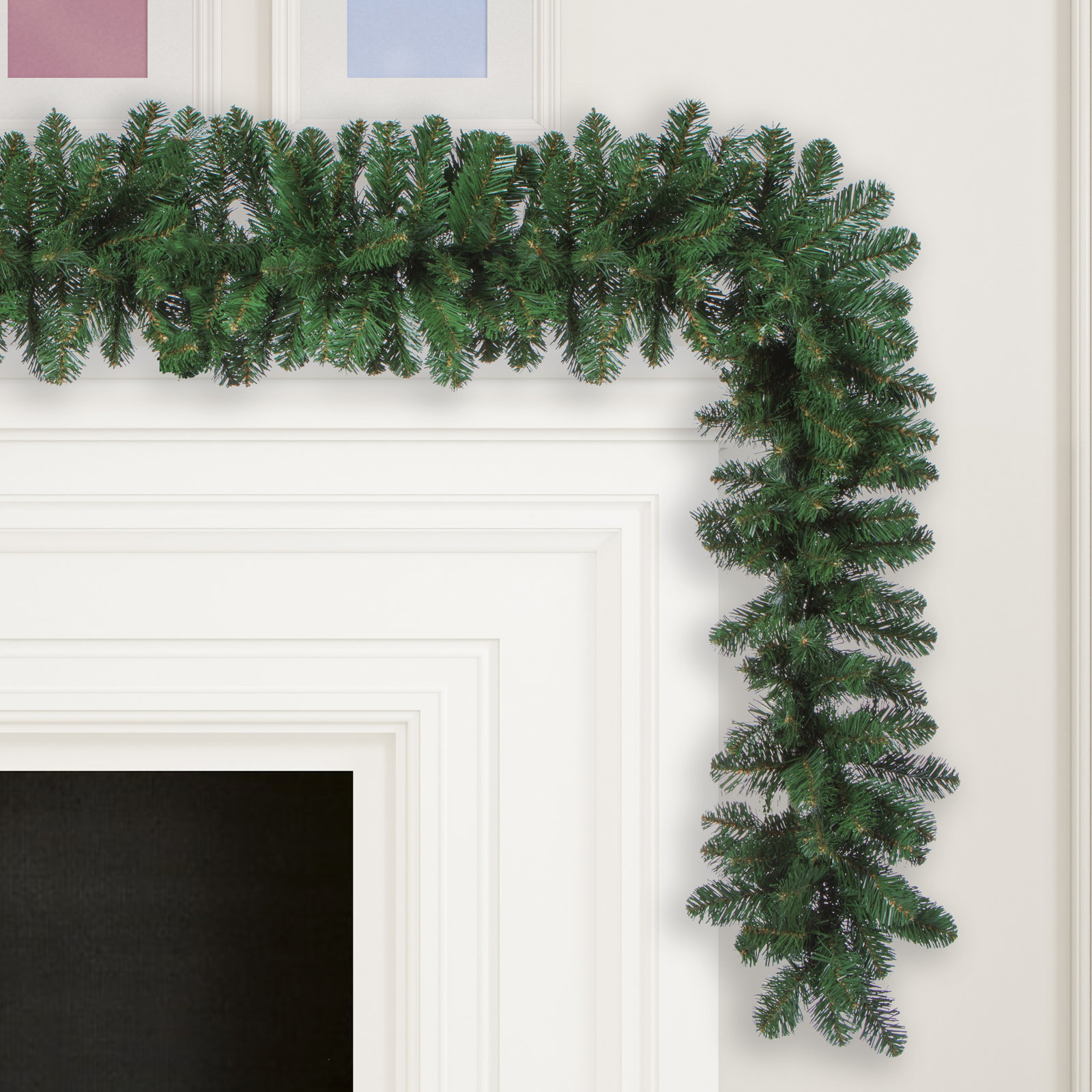 50' Oregon Fir Garland, 9', Unlit