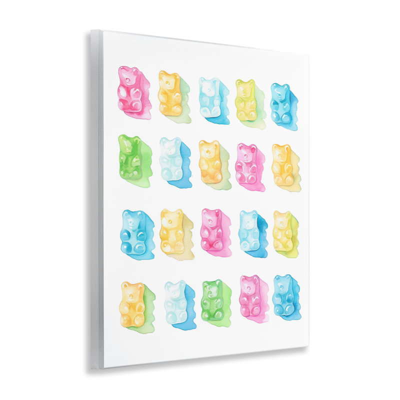 Plaque murale de la collection Pastel Candy Bears, design par Lil 'Rue