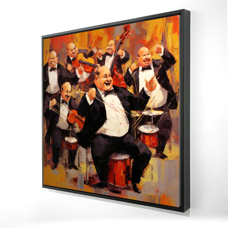 Music Fun - Blanc, salon, toile encadrée, décoration intérieure