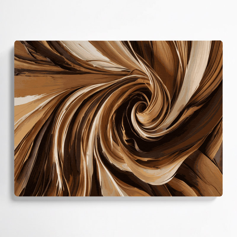 «Lyrical Abstraction 22», art mural en métal brun, H 8 po x l 10 po