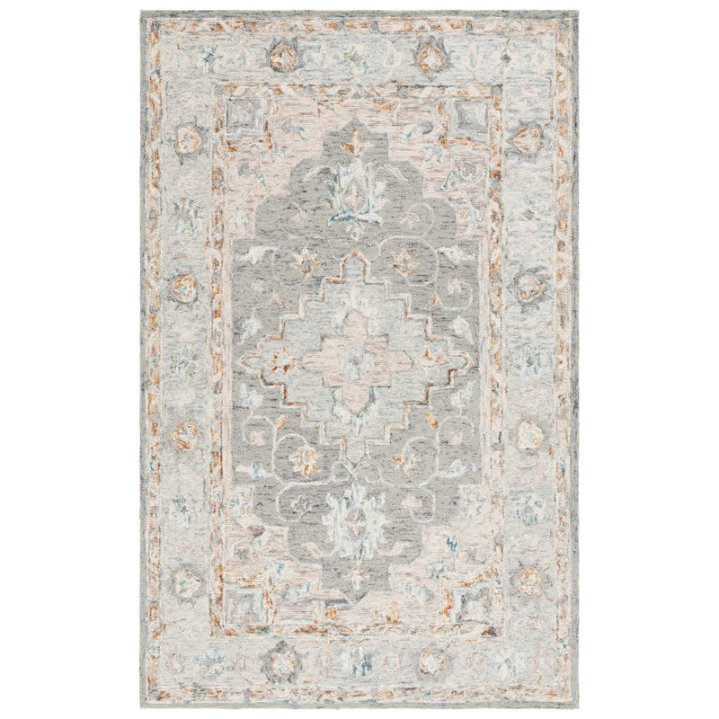 Aeddan Hand Tufted Wool And Cotton Performance Oriental Rug, Rectangle 5' x 8'