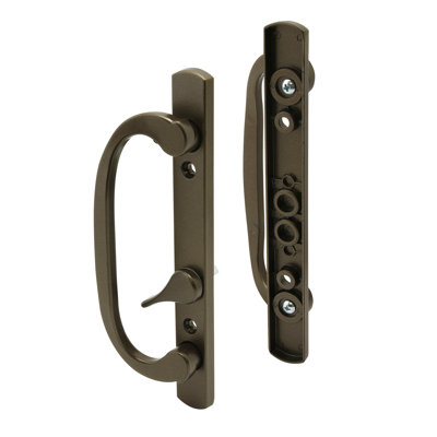 Ensemble de poignées de porte de patio coulissantes de type mortaise - Remplacez rapidement et facilement les poignées de porte anciennes ou endommagées - Bronze moulé sous pression, sans clé, s'adapte aux trous de 3-15 / 16 po (1 ensemble)