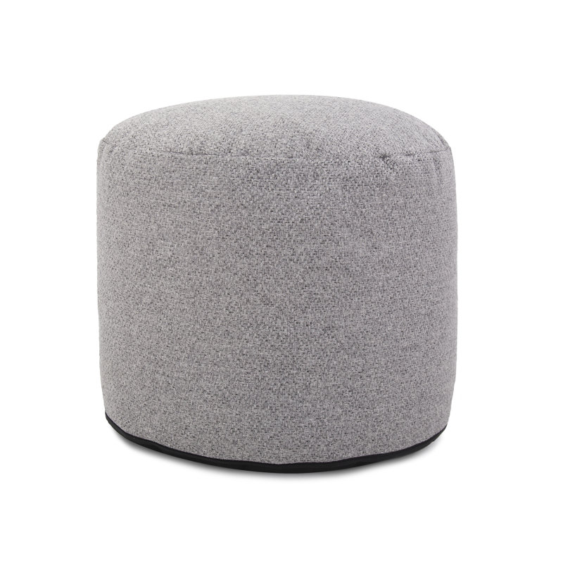 Taiyo Upholstered Pouf, Panama Stone 100% Polyester