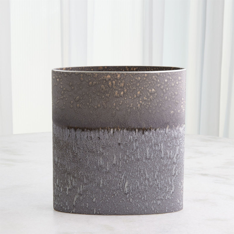 Tuba Handmade Ceramic Table Vase, 13" H x 12" W x 3.25" D