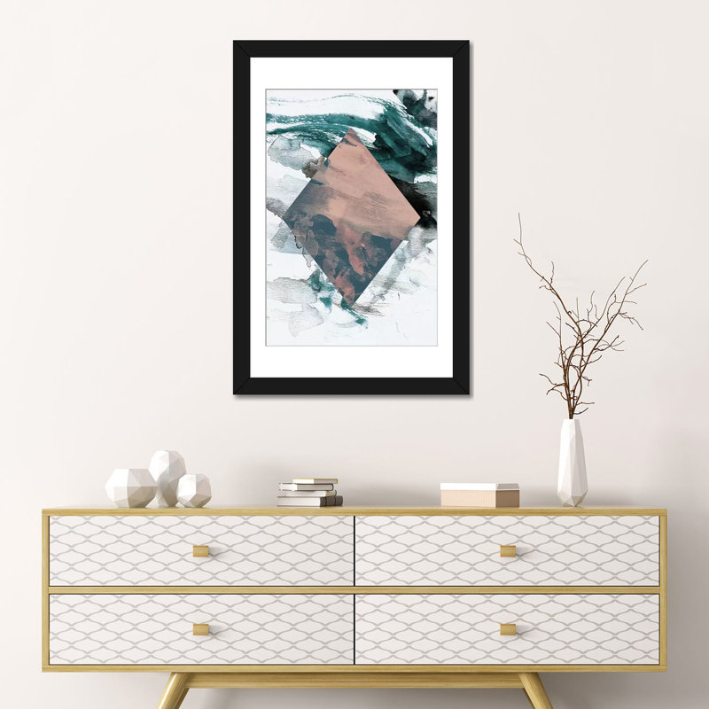 « graphic liv », impression sur toile, H 24 po x l 16 po x P 1 po, Papier d'art encadré noir, Blanc