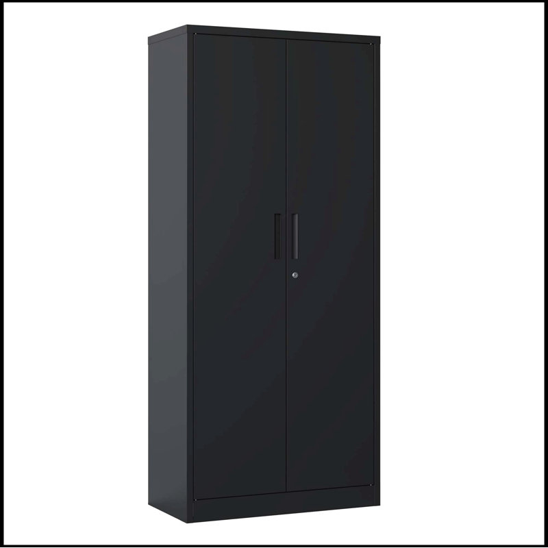 Halimatou Metal Basic Storage System, Black, 70.87" H x 31.5" W x 15.75" D
