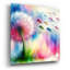  «Dandelion Fly Away 1» par Rey Klimt, art mural en verre acrylique, 36 po x 36 po