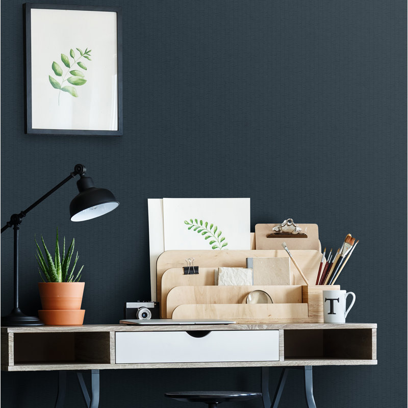10.05m x 53cm Matte Wallpaper Roll, Navy Blue
