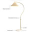 Lampe sur pied arquée 63 po Tesfa