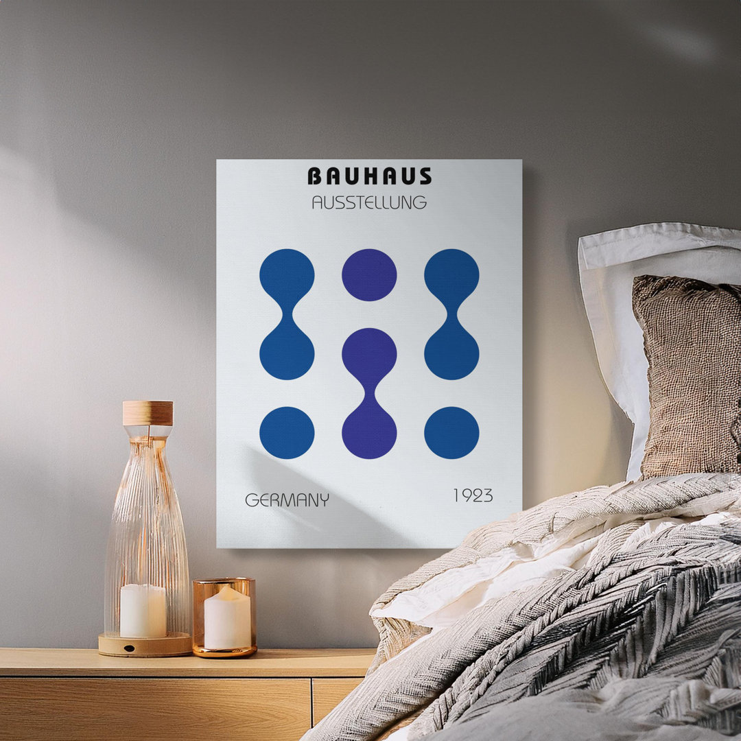 Bauhaus Canvas Wall Art, Germany 1923 Exhibition, Abstract Geometric Print, Gallery Wrapped Canvas, Modern Home Decor, Ready to Hang