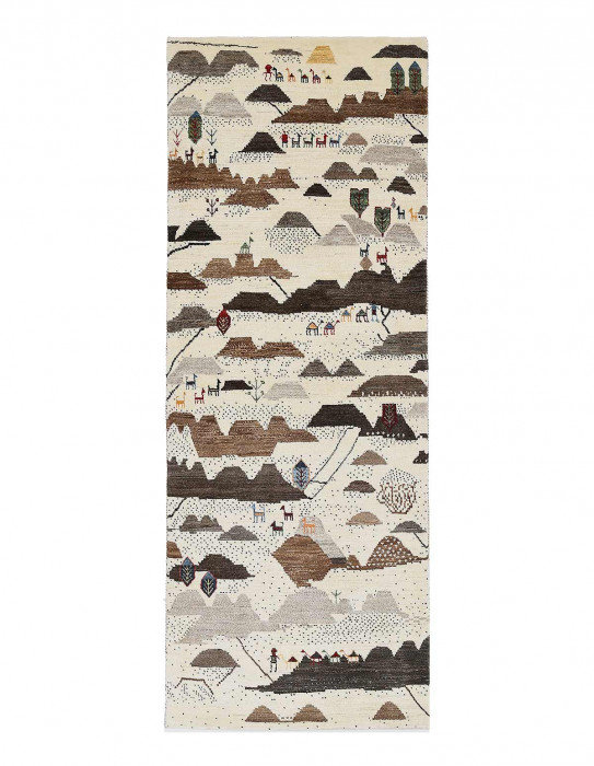 Fine Hand Knotted Persian Gabbeh Runner 2'5'' X 6'11''