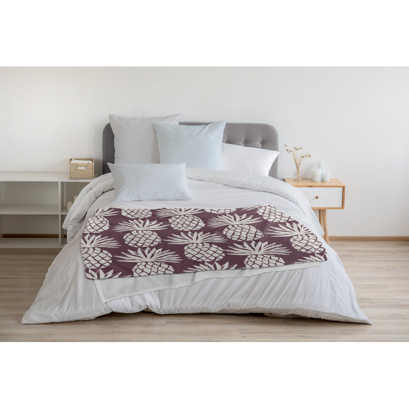 Jeté polaire Botanical Blooms, L 30 po x L 40 po, 1.75, Mauve ancien