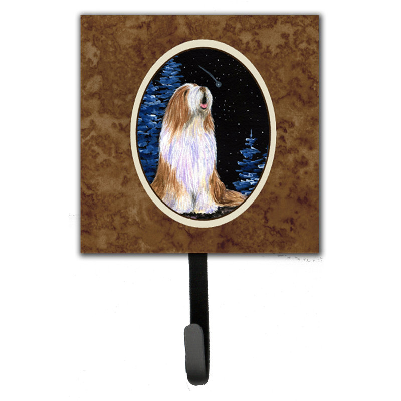 Porte-laisse et crochet mural starry night barbu collie