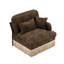Canapé RSF léopard chenille avec coussins - noir brun-125536830