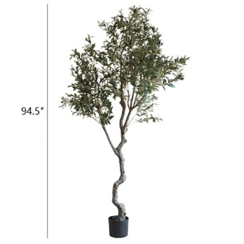94.5'' Faux Olive Tree Tree in Pot Liner