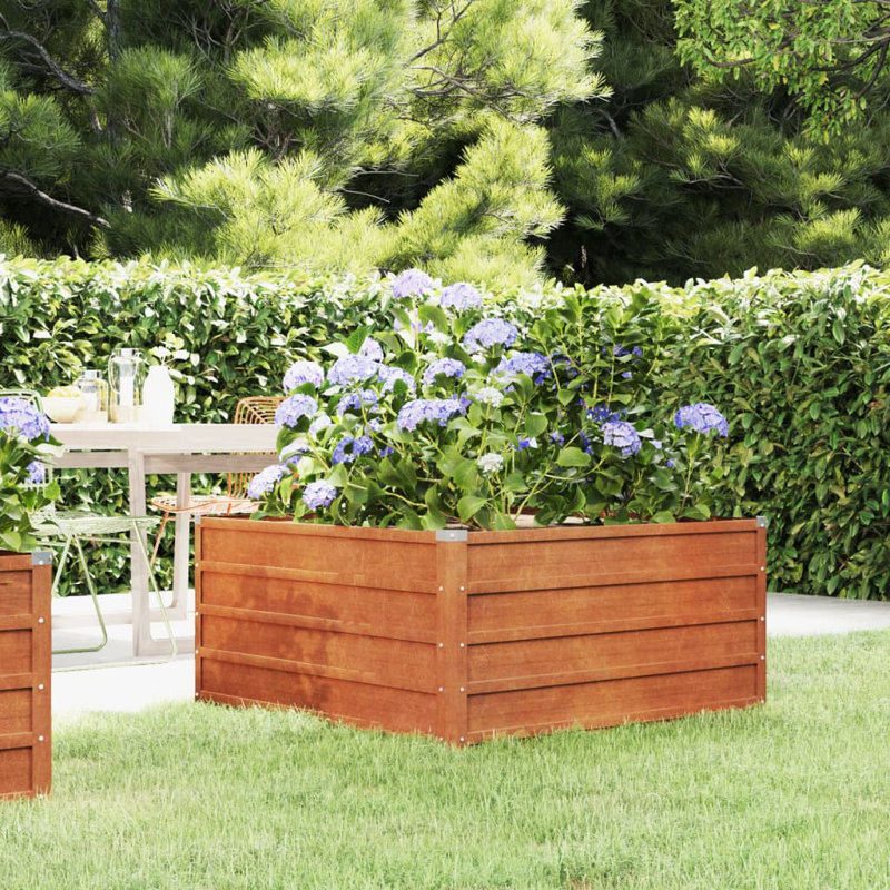 Lit surélevé de jardin en acier Arenmont 39,4 po x 39,4 po x 17,7 po Arlmont & Co.