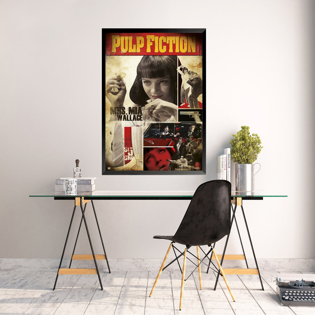 FRAMED Pulp Fiction Ms. MIA WALLACE 36x24 MOVIE Art Print Poster Quentin Tarantino Movies Buy Art For Less