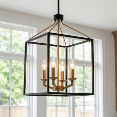 Lustre rectangulaire à 4 lumières Epsom