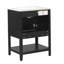 Modern Sleek Bathroom Vanity Elegant Ceramic Sink with Solid Wood Frame Open Style Shelf & Door Shelf Design-86442102-86442107-86442105