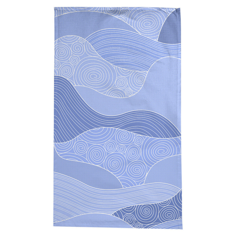 Nappe ondulations à la main Leffel, Bleu