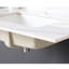 Comptoir de meuble-lavabo 37 po - marbre blanc, évier rectangulaire à dossier 4 po, dosseret, matériau, style traditionnel américain, pierre frittée
