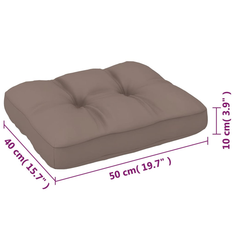 Outdoor Seat / Back Cushion, Taupe, 47.2" x 15.7" x 4.7"