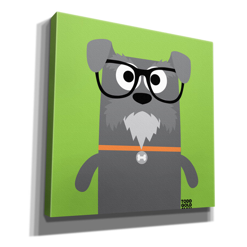 «Bow Wow Schnauzer» par Todd Art, H 37 po x l 37 po x P 1,5 po