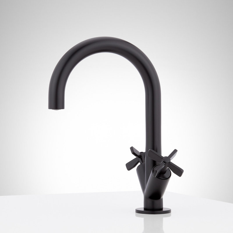 Vassor 1.2 GPM Single Hole Bathroom Faucet, Matte Black