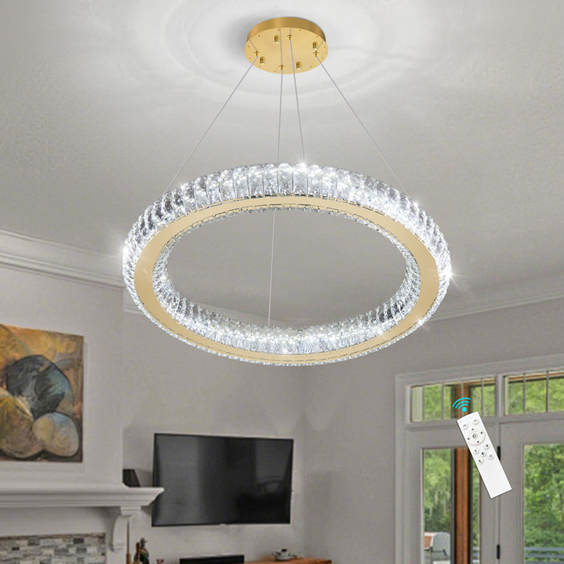 Lustre en cristal Modern, Doré