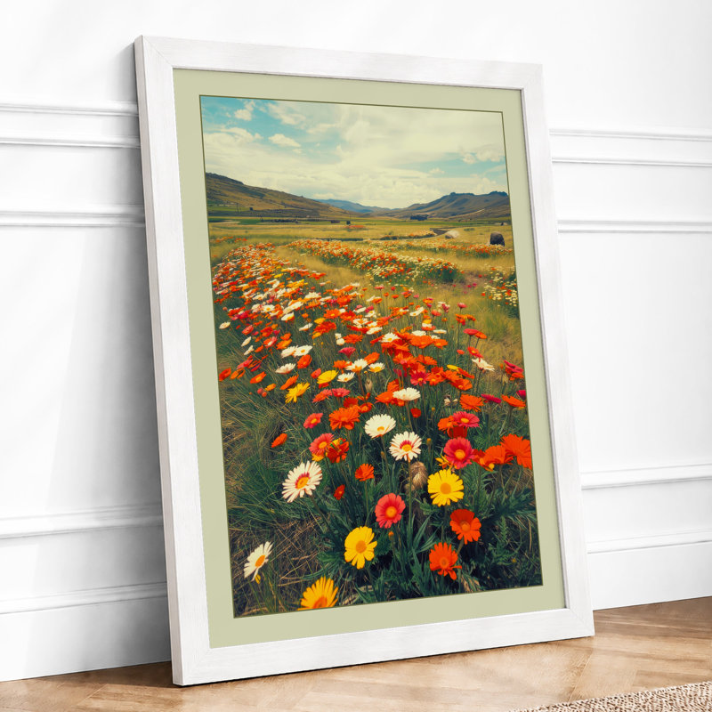 Wildflower Meadow At Horizon Botanical - Print, A2 - 59.4 x 42.0 cm, White